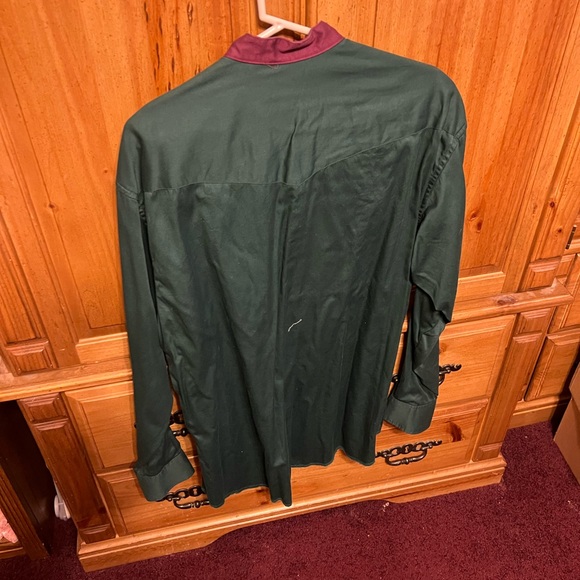 Mens Frontier Series long sleeved button up shirt , Hunter green ! - Picture 3 of 3